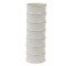 VASE-12" WHITE RIBBED PAINTED