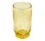 VASE-GLASS-AMBER BUBBLE-WIDE