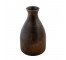 VASE-11IN-WOOD-Milk Bottle Shape