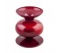 VASE-6"-RED-CLEAR GLASS