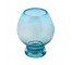 VASE-Clear Blue Bubble Glass