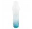 VASE-White Striped Glass/Ombre White to Blue
