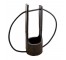 VASE-RD&BLK BAMBOO W/HOOP