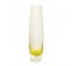 VASE-Tall Narrow Clear Yellow-Dark Yellow @ Base