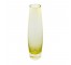 VASE-Tall Narrow Clear Yellow Glass