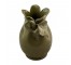 VASE-9.25"H-OLIVE GREEN W/LEAF