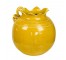 VASE-Round Body W/Scalloped Top Edge & Curly Q Handle