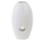 VASE-12H-WHITE-CERAMIC-OVAL-W/