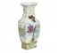 VASE-Tall Ceramic Vase W/Large Flower & Butterfly