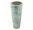 VASE-Tall Pottery W/White-Grey Glaze