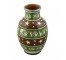 VASE-Ceramic W/Green & Brown Glaze