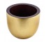 VASE-Gold Exterior W/a Mahogany Interior