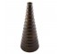 VASE-15"-MAHOGANY-RIBBED CONE