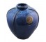 VASE-13H-COLBALT BLUE DRIP