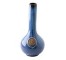 VASE-12H-COLBALT DRIP-LONG NEC