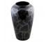 VASE-ROUND LG. BLACK SPLATTER