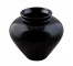 VASE-12"BLACK CERAMIC BULB