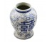 GINGER JAR-Blue & White/Crackle Finish