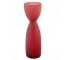 VASE-Red Resin Hourglass Shaped