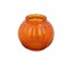 VASE-Pumpkin Shaped Translucent Orange Glass