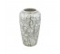 VASE-Tall White & Black Cracle