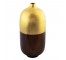 VASE-21"-HALF MAHOGANY/GOLD