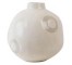 VASE-10"-CER-WHT-GRAY CIRCLES