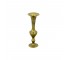 BUD VASE-Brass W/Etched Design,Ped Base,& Fluted Top