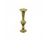 BUD VASE-Brass W/Etched Design,Ped Base,& Fluted Top