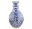 VASE-Blue & White Moroccan W/Scalloped Edge