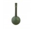 BUD VASE-Green Metal Gourd W/Long Neck