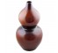 VASE-Oxblood Ceramic-Double Stack Bulbs