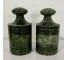 BOOKENDS-GREEN MARBLE FINIAL TOP