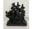 BOOKEND-Black Metal Clipper Ship