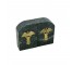 BOOKEND-Green Marble W/Gold Medical Snake (Pair)