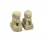 BOOKEND-White Marble Foo Dog (Pair)