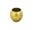 VASE-Round Glass Wrapped W/Gold Leaf