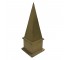 OBELISK-BRONZE ON BURLED WOOD