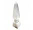 OBELISK-ROCK CRYSTAL-WHT-16"H