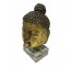 SCULPTURE-Gold Buddha Head W/Lucite Base