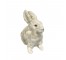 STUFFED ANIMAL-White Rabbit | Fur & Glass Eye