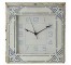 CLOCK-WALL SQ WH WOOD