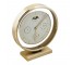 CLOCK-TBL 7"R BRUSHED BRASS "L