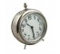 CLOCK-TBL-5"RND SILVER W/ TOP