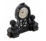 CLOCK-MANTEL-BLK W/ROSETTES