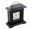 CLOCK-MANTEL-SQUARE-BLK WOOD