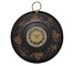 CLOCK-WALL BLK METAL 13"R W/PA