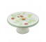 CAKE STAND-White Ceramic W/Strawberry Vine Relief