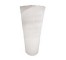 VASE-WHITE CERAMIC-TRIANGULAR-