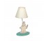 CHILDREN'S LAMP- Painted Rabbit Holding A Carrot